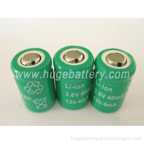 Non Rechargeable 1/3AA Icr14180 3.6V Li-ion Battery
